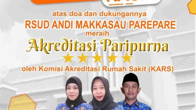 RSUD Andi Makkasau Parepare Raih Akreditasi Paripurna