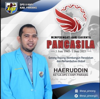 Ketua KNPI Pinrang, Haeruddin : Pemuda Wajib Implementasikan Nilai-nilai Pancasila