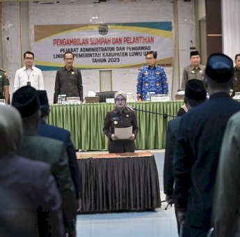 Kembali Lakukan Rotasi, Bupati Luwu Utara Lantik Sejumlah Pejabat Administrator dan Pengawas