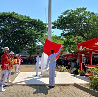 Suasana Peringatan Detik-Detik HUT Kemerdekaan RI Ke-78 di Gowa Berlangsung Khidmat