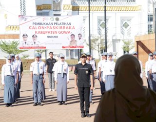 Jelang HUT RI ke-78, Petugas Paskibraka Kabupaten Gowa Mulai Jalani Latihan