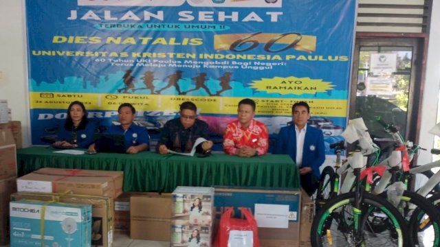 Peringatan Dies Natalis Universitas Kristen Indonesia (UKI) Paulus Makassar (UKIP) yang ke-60 tahun akan dimeriahkan dengan jalan santai yang berlangsung Sabtu, 26 Agustus 2023 besok. (Dok. Istimewa)