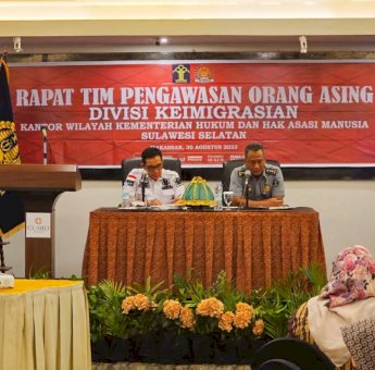Kanwil Kemenkumham dan Tim PORA Sulsel Pekuat Pengawasan WNA Jelang Pemilu 2024
