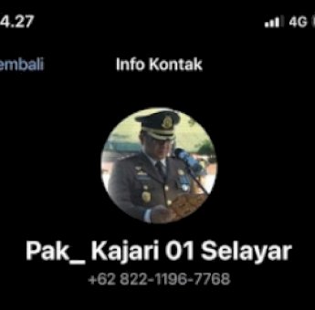 Waspada Penipuan Atas Namakan Pejabat Kejaksaan Selayar, Ini Imbauan Intelijen Kejari