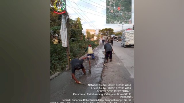 Segera Rampung, Rekonstruksi Burung-Burung &ndash; Bili-Bili di Gowa Progres Penanganan Bahu Beton