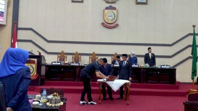 Suasana rapat paripurna DPRD Makassar terkait LKPJ Walikota Makassar Tahun Anggaran 2022, Rabu (14/6/2023). (Foto: Istimewa)