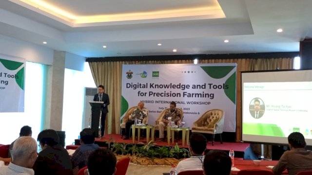 International Rice Research Institute (IRRI) dan Taiwan ICDF mendorong pemerintah daerah dan akademisi mengenal sistem pertanian digital melalui Workshop Internasional "Digital Knowledge and Tools for Precision Farming" di Swissbellin Hotel Makassar sejak 31 Juli hingga 3 Agustus 2023. (Dok. Chaerani/Republiknews.co.id)