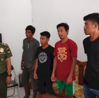 Polhut Balai TNTB Bekuk 4 Pelaku Destruktif Fishing Asal Bonelambere di Perairan Lantigiang