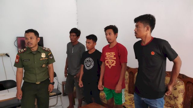 Polhut Balai TNTB Bekuk 4 Pelaku Destruktif Fishing Asal Bonelambere di Perairan Lantigiang