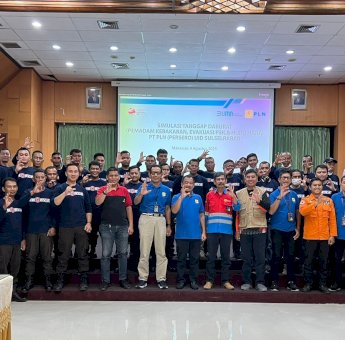 Antisipasi Bahaya di Lingkungan Kerja, PLN UID Sulselrabar Gelar Simulasi Tanggap Darurat