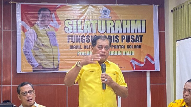 Bacaleg DPR RI, Nurdin Halid saat Bersilaturahmi bersama Kader dan Simpatisan di Kabupaten Sinjai.