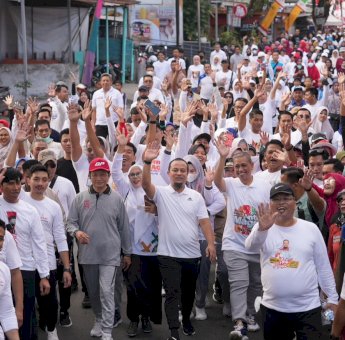 Gubernur Andi Sudirman Bersama 20 Ribu Warga Wajo Jalan Sehat Anti Mager