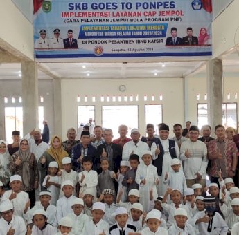 Implementasi Cap Jempol, Disdikbud Kutim Goes To Ponpes Ibnu Katsir