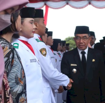 Upacara Penurunan Bendera di Kutim Sukses Digelar Pasca Pengibaran Sang Saka Merah Putih 17 Agustus 2023 Pagi