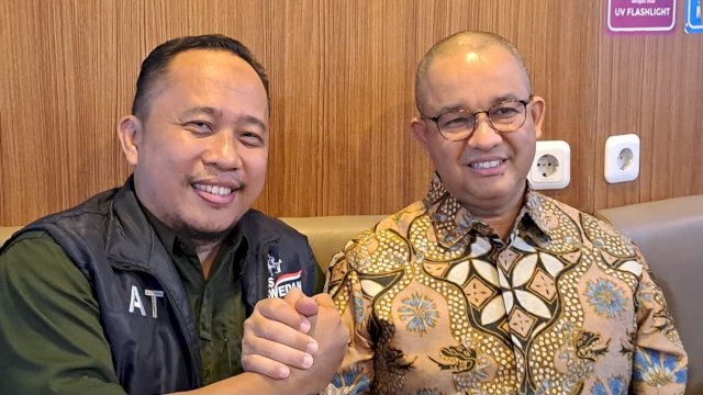 Sekjend DPP Mileanies Asri Tadda, bersama Bakal Calon Presiden RI Anies Baswedan. (Istimewa)