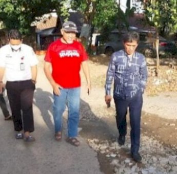 Anggota DPRD Makassar Hamzah Hamid Tinjau Kondisi Jalan dan Drainase di Kelurahan Tello Baru