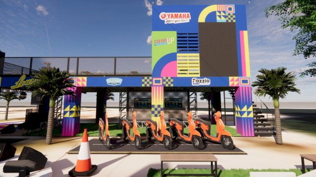 Konsep Classy Lounge yang akan ditampilkan Yamaha untuk menghibur pengunjung Makassar Internasional Eight Festival (F8) 2023 yang dihelat pada 23-27 Agustus 2023. (Foto: Istimewa)