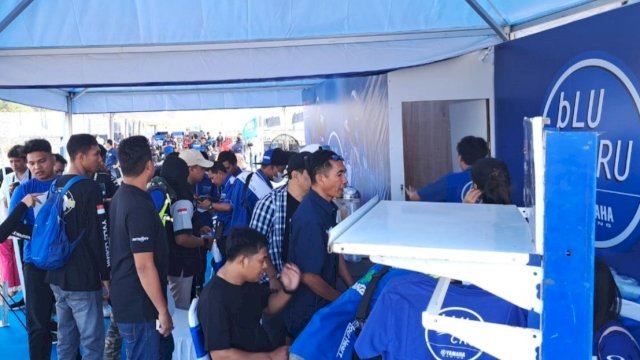 Keseruan gelaran perdana bLU cRU Yamaha Sunday Race 2023 yang dihelat di sirkuit Mandalika, Nusa Tenggara Barat pada Minggu (20/8/2023). (Foto: Istimewa)