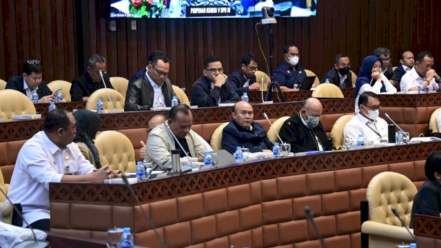 Menteri Perhubungan (Menhub), Budi Karya Sumadi menggelar rapat kerja bersama Komisi V DPR RI di Gedung Nusantara DPR RI, Senayan, Jakarta, Rabu (30/8/2023). (Foto: Istimewa)