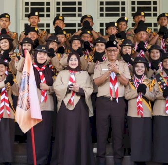 Lepas Kontingen Peserta Raimuna Nasional 2023, Ini Pesan Erna Rasyid Taufan