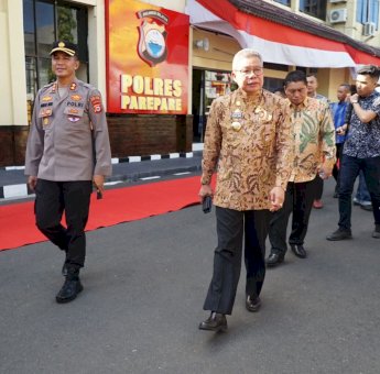 Lepas Sambut Kapolres Parepare, Taufan Pawe Harap Sinergitas