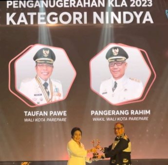 Parepare Raih Penghargaan Kota Layak Anak Kategori Nindya Ketiga Kalinya