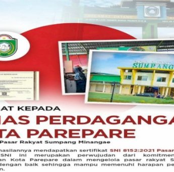 BSN Ucapkan Selamat Kepada Dinas Perdagangan, Pasar Sumpang Resmi Bersertifikat SNI
