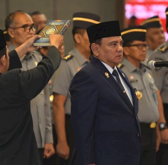 Sekjen Kemenkumham Komjen Pol Andap Resmi Dilantik Jadi ASN dan PJ Gubernur Sultra