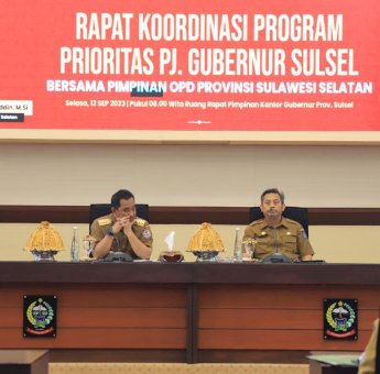 Kumpulkan Kepala OPD, Pj Gubernur Sulsel Samakan Persepsi Percepat Pelaksanaan Delapan Program Prioritas