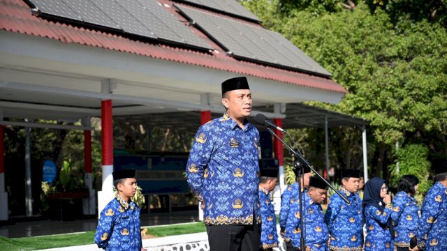 Upacara Hari Kesadaran Nasional di Kantor Gubernur Sulsel, Senin (18/09/2023). (Istimewa)