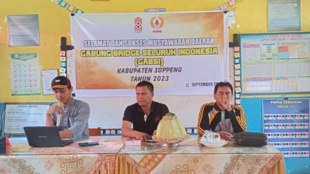 Musda Gabungan Bridge Seluruh Indonesia Cabang Kabupaten Soppeng, Jumat (22/09/2023). (Foto: Yusuf / Republiknews.co.id)