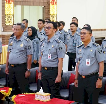 Jajaran Kanwil Sulsel Hadiri Pelantikan Pejabat Pimpinan Pratama dan Fungsional Kemenkumham RI