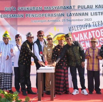 Lampu di Pulau Kaledupa Wakatobi Resmi Menyala 24 Jam