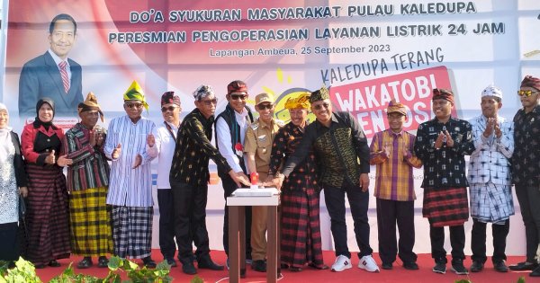 Lampu di Pulau Kaledupa Wakatobi Resmi Menyala 24 Jam