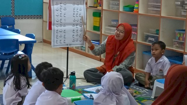 Suasana belajar mengajar di Sekolah TK Islam Athirah Kajaolalido Makassar, Rabu, (27/08/2023). (Dok. Chaerani/Republiknews.co.id)