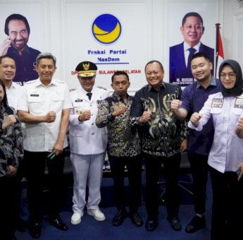 Terima Kunjungan Pj Gubernur, Fraksi NasDem DPRD Sulsel Ingatkan Soal Mutasi dan Utang