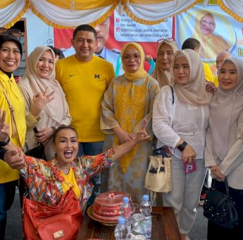 Lies NA dan Appi Kompak Sosialisasi Pencegahan Stunting di Makassar