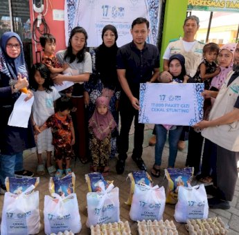 YBM PLN UIP Sulawesi Bagikan Paket Gizi Tangani Anak Stunting di Kelurahan Tamangapa