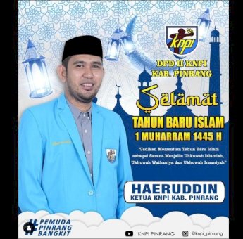 Tahun Baru Islam, Ketua DPD KNPI Pinrang Haeruddin Ajak Pererat Ukhuwah Islamiah, Wathaniyah dan Insaniyah