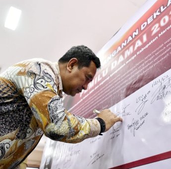 NPHD Ditandatangani, Kabupaten Maros dan Provinsi Sulsel Siap Gelar Pilkada Serentak 2024