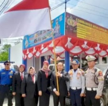 Personel Dishub Kutim Turut Sukseskan Ceremony On The Road HUT RI