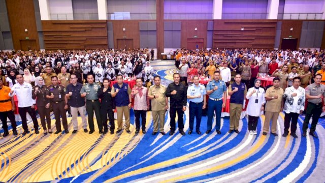 Deklarasi netralitas penyelenggara urusan pemerintahan di Provinsi Sulsel pada Pemilu dan Pilkada 2024, Selasa (24/10/2023). (Istimewa)