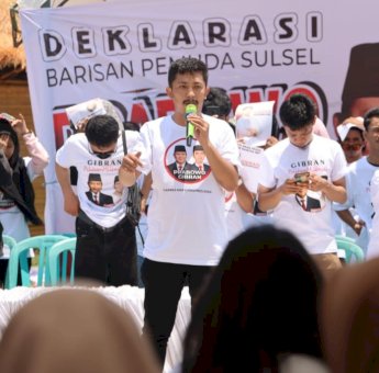 Sempat Ditolak dan Harus Pindah Lokasi, Deklarasi Gibran Milenial di Makassar Berlangsung Meriah