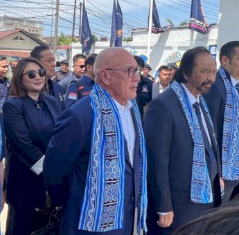RMS Dampingi Surya Paloh Resmikan Kantor Sulut, Puji Khusus Pencapaian NasDem Sulsel