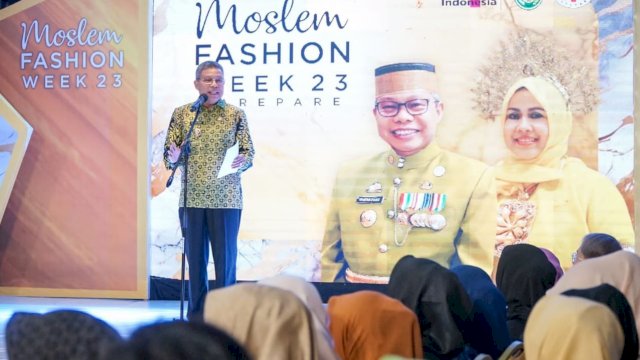 Tingkatkan Pemanfaatan Busana Lestarikan Budaya Lokal, Taufan Pawe Apresiasi Muslim Fashion Week 2023