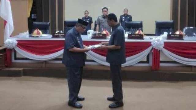 DPRD Parepare Gelar Paripurna Penyerahan Ranperda Tentang Pertanggungjawaban Pelaksanaan APBD Pemkot Tahun Anggaran 2022