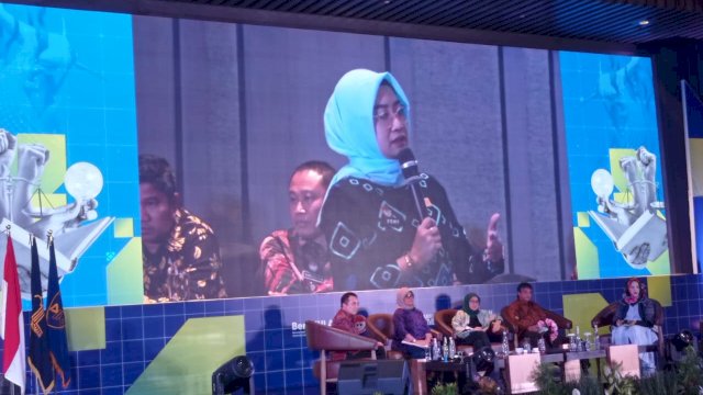 DJKI libatkan peran seluruh Kanwil Kemenkumham di Indonesia dalam penanganan pelanggaran KI di daerah, di Hotel Double Tree Hilton, Kota Surabaya, Kamis, (02/11/2023). (Dok. Humas Kanwil Kemenkumham Sulsel)