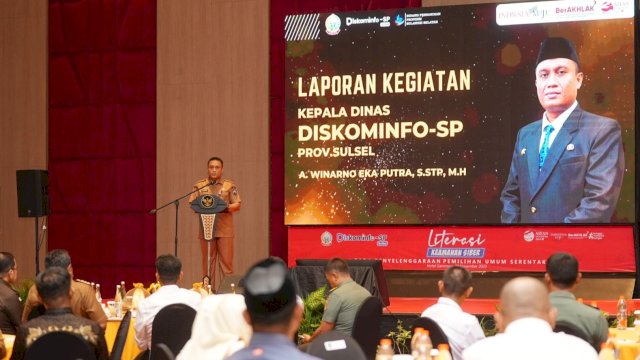 Buka Literasi Keamanan Siber Pemilu, Pj Gubernur Sulsel Harap Perkuat Proteksi Cegah Hoaks
