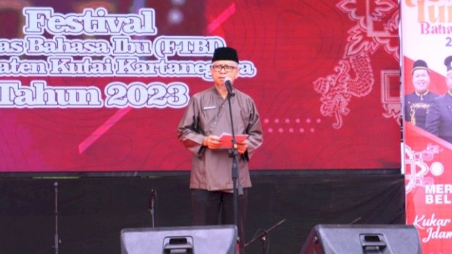 Staf Ahli Bupati Bidang Pemerintahan dan Kesra Didi Ramyadi saat menghadiri kegiatan FTBI Kukar 2023. (Istimewa)