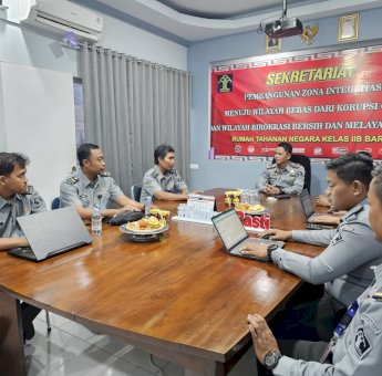 Kanwil Kemenkumham Sulsel Monitoring Glorifikasi Pemberitaan Positif di 4 UPT
